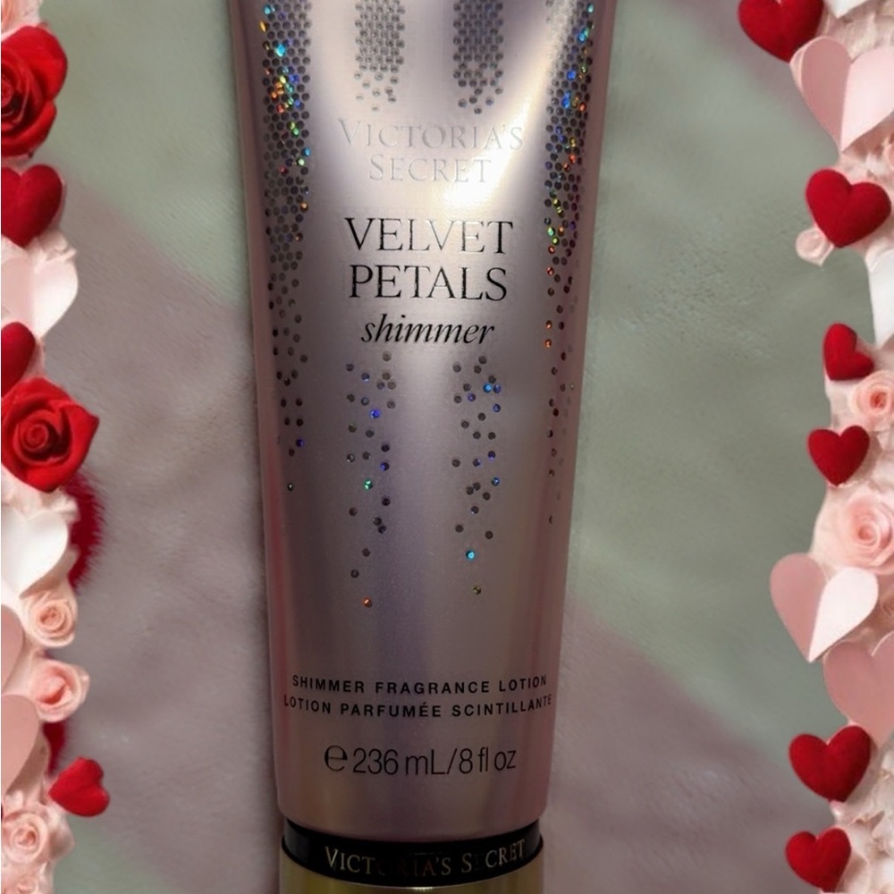 Victoria's Secret Velvet Petals Shimmer Lotion - Pink and Silver